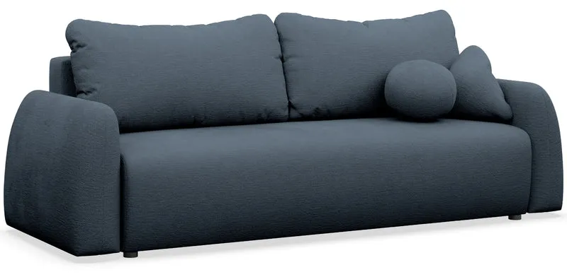 Nubelle Schlafsofa für drei Personen, marineblau, hydrophobes Chenille
