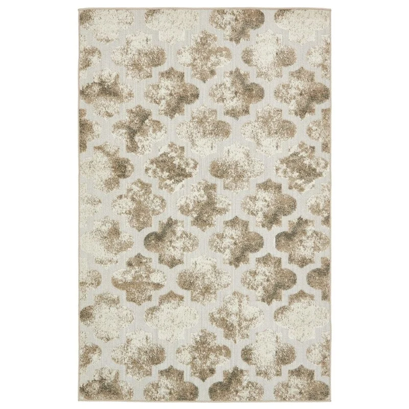 Teppich OOUTDOOR CLOUD CROSSES Rechteckig Elfenbein 150x245 cm