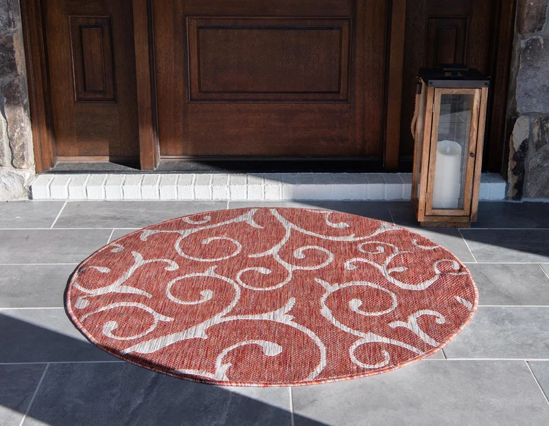 Teppich "Outdoor Beauties" Rund Rostrot 120x120 cm