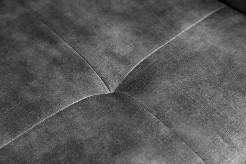 Eleganter Drehstuhl HORA Samt grau Retrostil Armlehnen