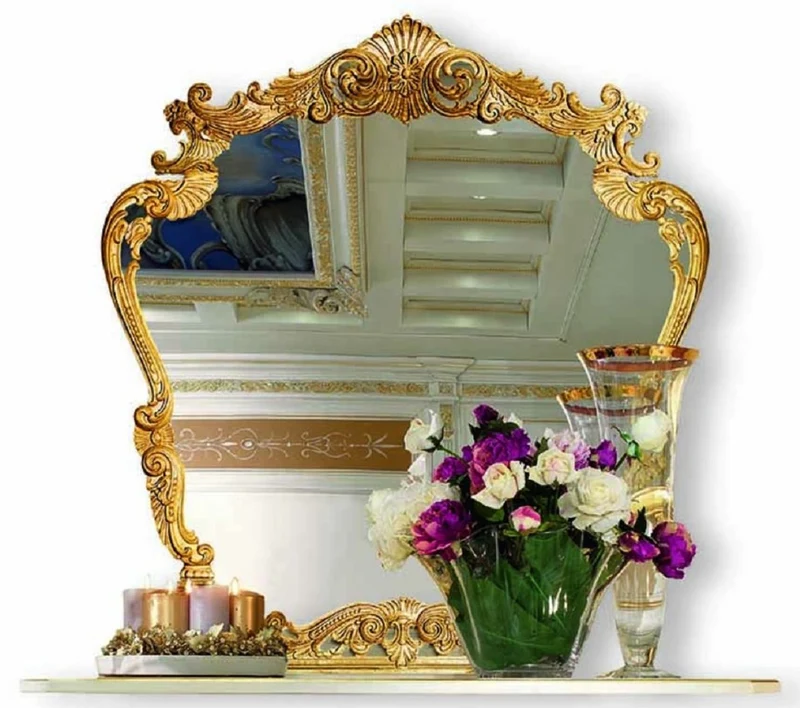 Casa Padrino Luxus Barock Spiegel Gold H. 120 cm - Made in Italy