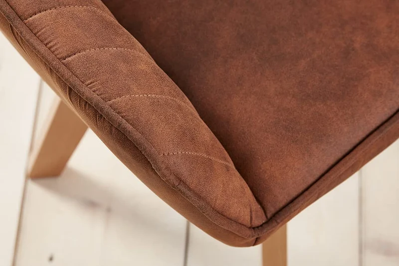 Moderner Drehstuhl NOVO used-brown Buchenholz Beine Armlehnen