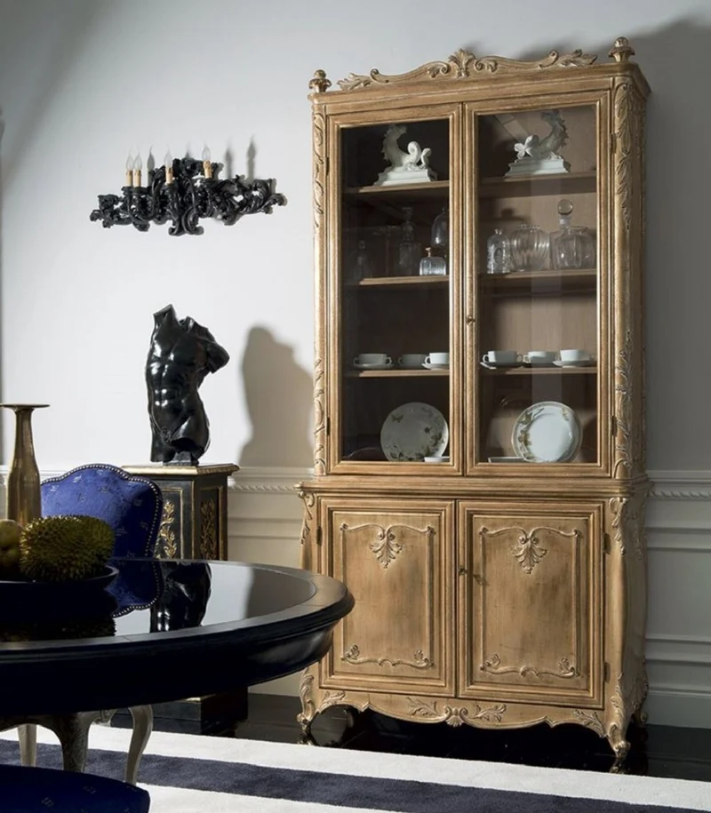 Casa Padrino Luxus Barock Wandleuchte Antik Schwarz 91 cm - Made in Italy