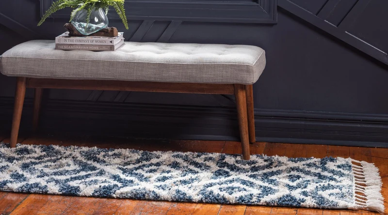 Teppich "Top Shag" Läufer Blau 80x250 cm