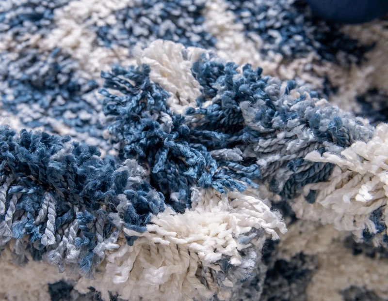 Teppich "Top Shag" Rund Blau 100x100 cm