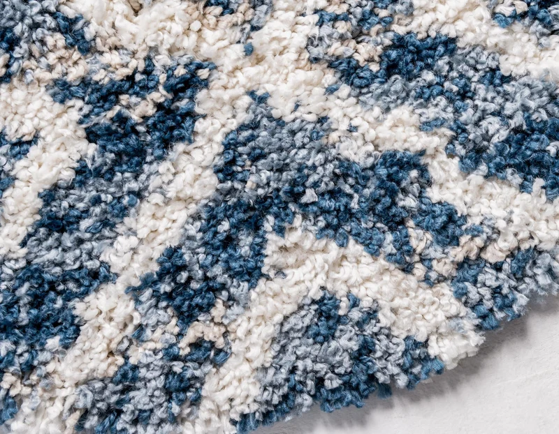 Teppich "Top Shag" Rund Blau 100x100 cm