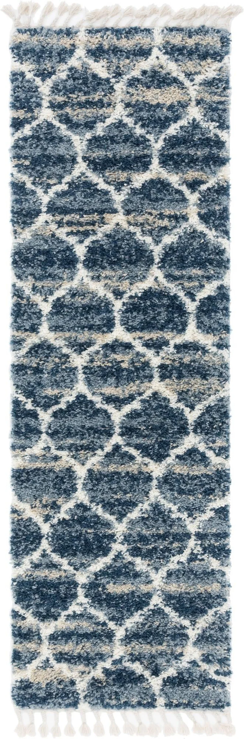 Teppich "Top Shag" Läufer Blau 80x250 cm