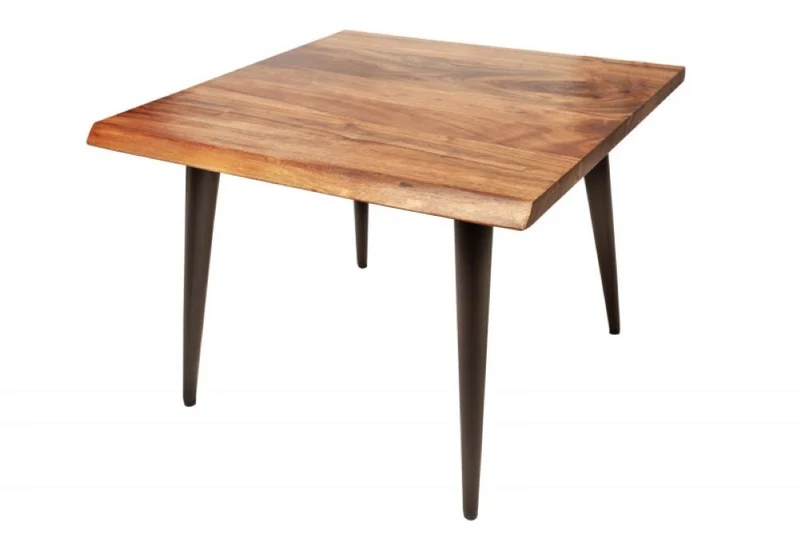 Industrie-Design Couchtisch RANIC ca.60cm Akazie Baumkante