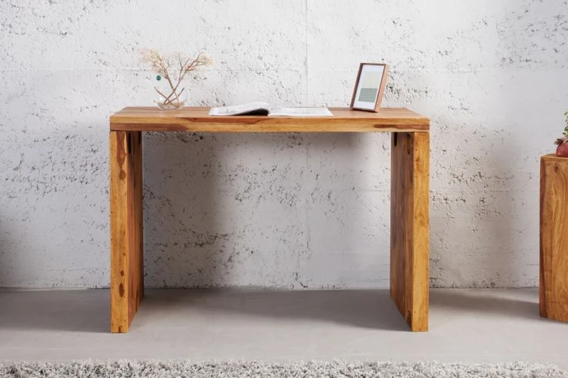 Puristischer Schreibtisch KARA 100cm Konsolentisch massiv Palisander