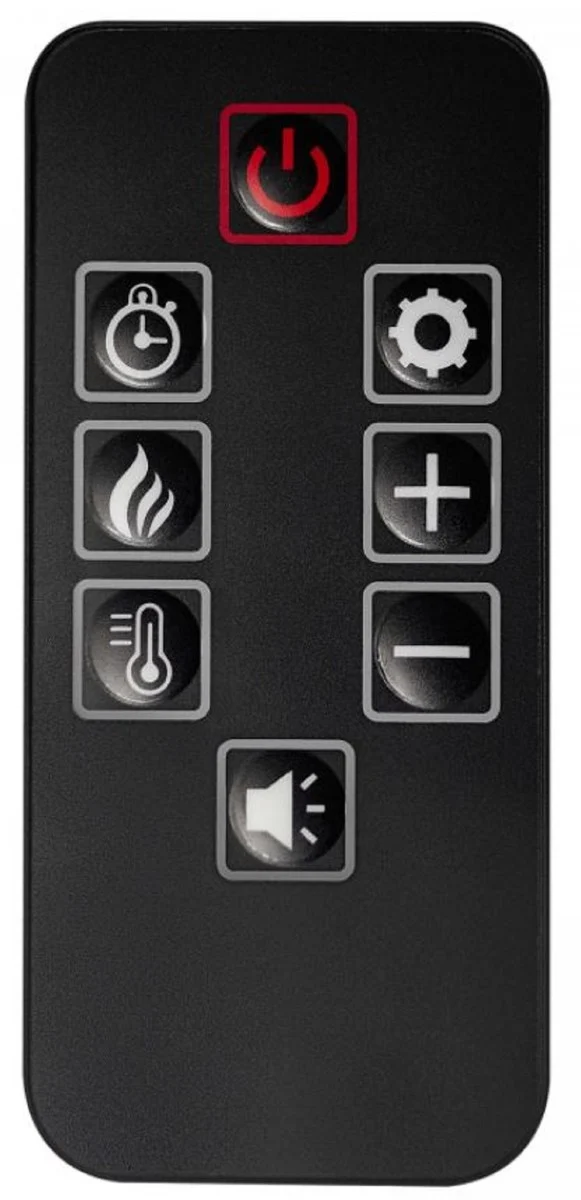 Casa Padrino Barock LED Elektrokamin Braun 128 x 38 x H. 110,5 cm