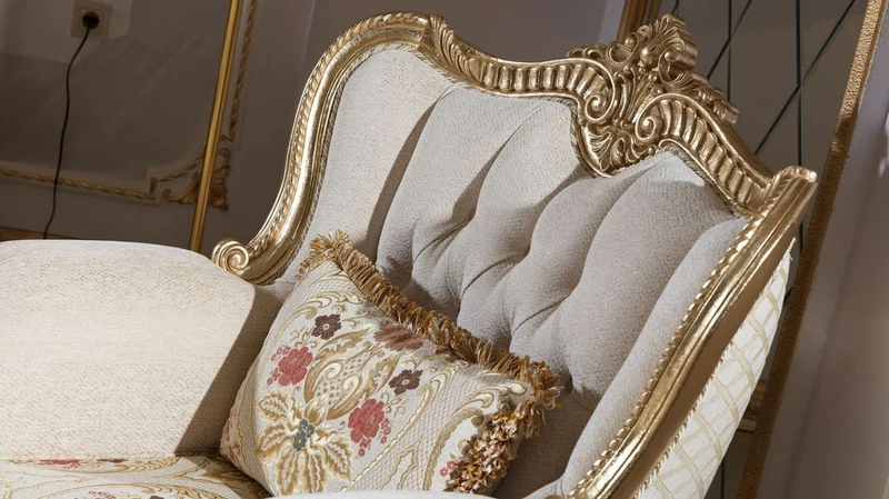 Casa Padrino Luxus Barock Wohnzimmer Sessel Grau / Mehrfarbig / Gold