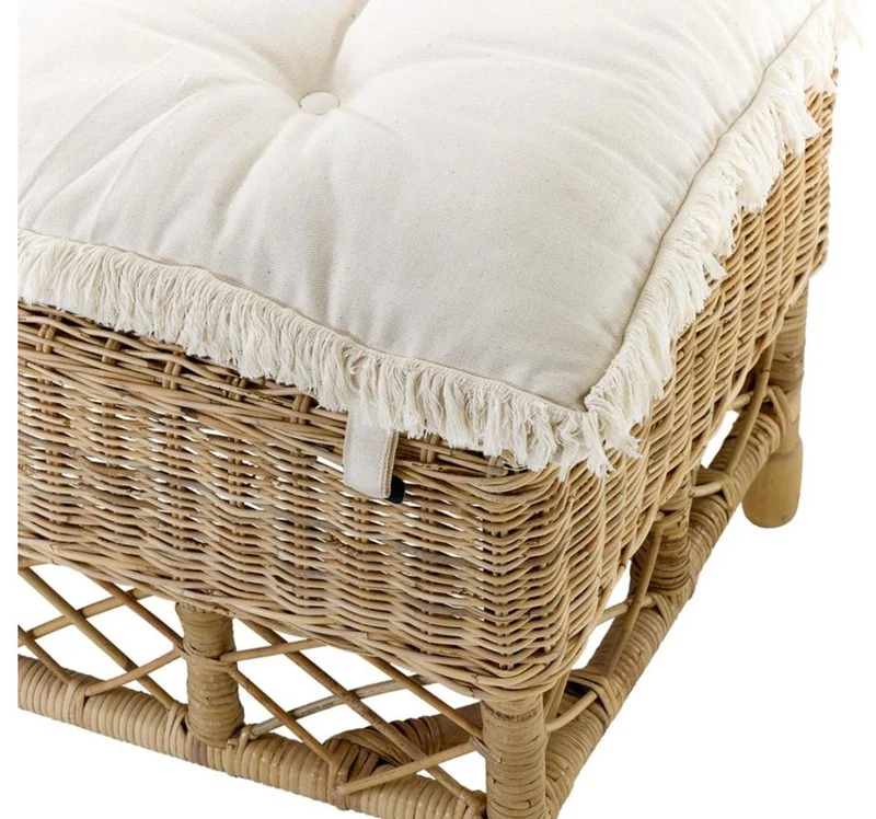 Casa Padrino Sitzbank Naturfarbig 147 x 48 x H. 50 cm - Luxus Qualität
