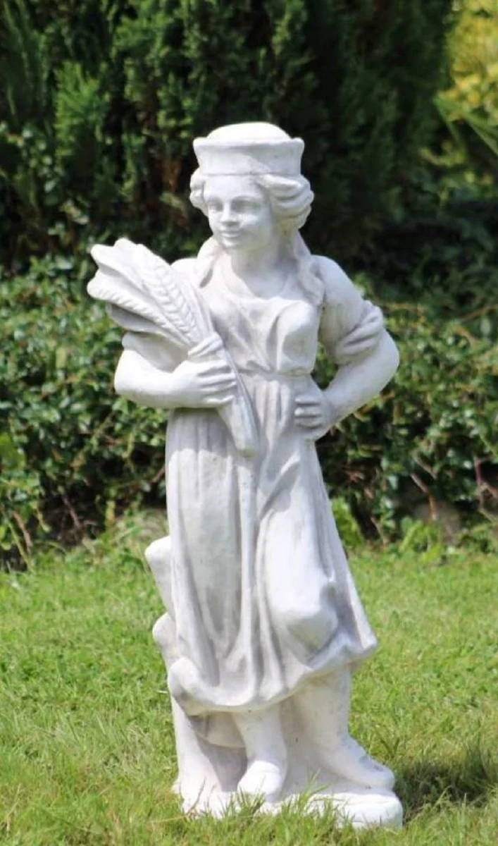 Casa Padrino Jugendstil Garten Deko Skulpturen 4er Set Grau H. 75 cm
