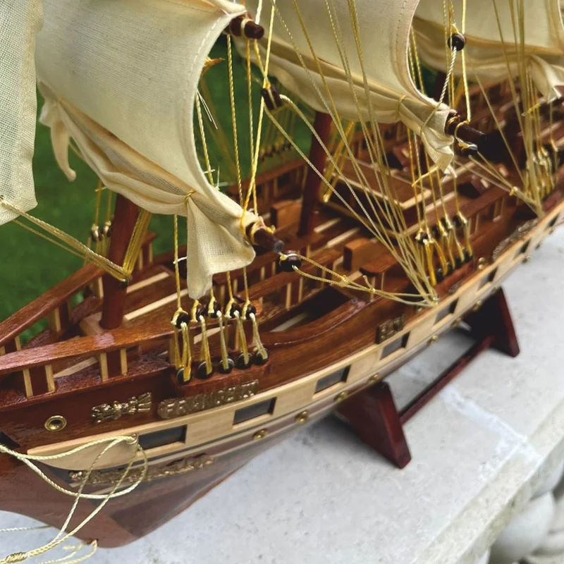 Casa Padrino Deko Segelschiff France II 74 cm - Handgefertigtes Modellschiff