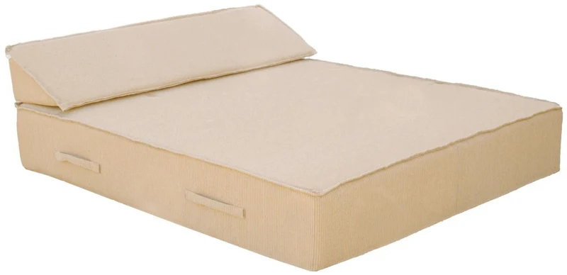 Casa Padrino Luxus Doppel Gartenliege Beige 180 x 160 cm