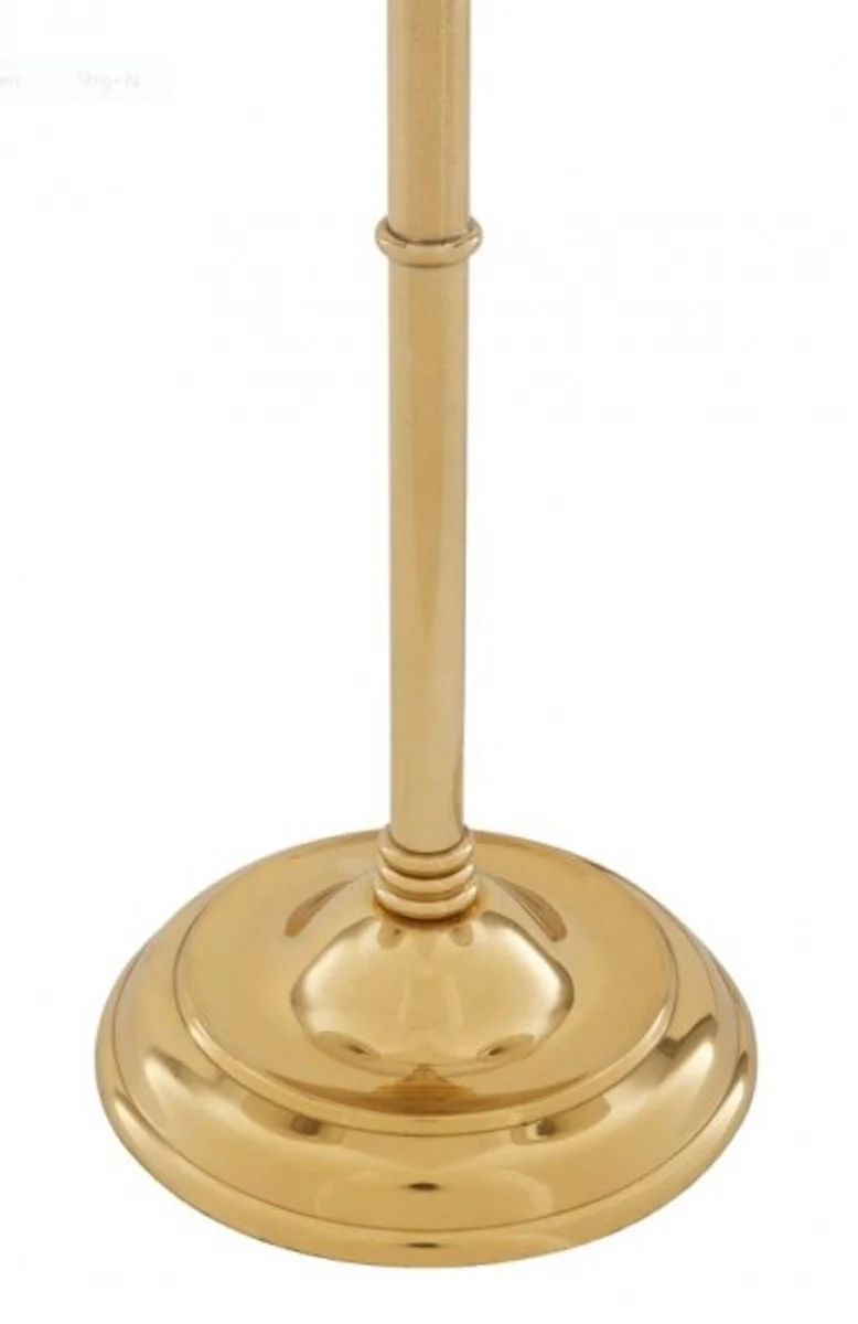 Casa Padrino Luxus Tischleuchte aus Messing in poliertem Messing - Durchmesser 18 x 62 cm - Höhe 73 cm