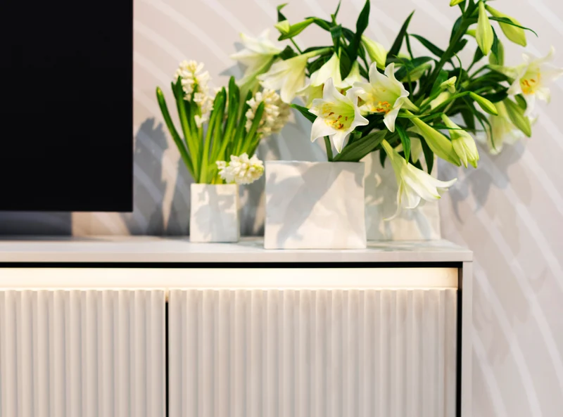 TV-Schrank Trend 193 cm mit LED Weiß