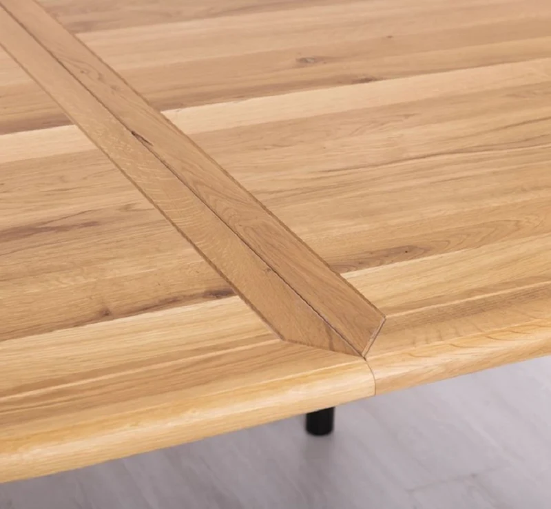 Casa Padrino Landhausstil Esstisch Naturfarben / Schwarz 160-200 x 120 x H. 78 cm - Ovaler ausziehbarer massivholz Küchentisch mit Eichenholz Tischplatte - Esszimmer Möbel im Landhausstil
