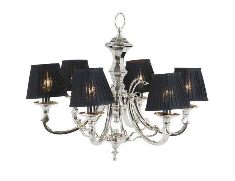 Casa Padrino Luxus Kronleuchter - Luxus Hängeleuchte Nickel, Durchmesser 58 x H 53 cm