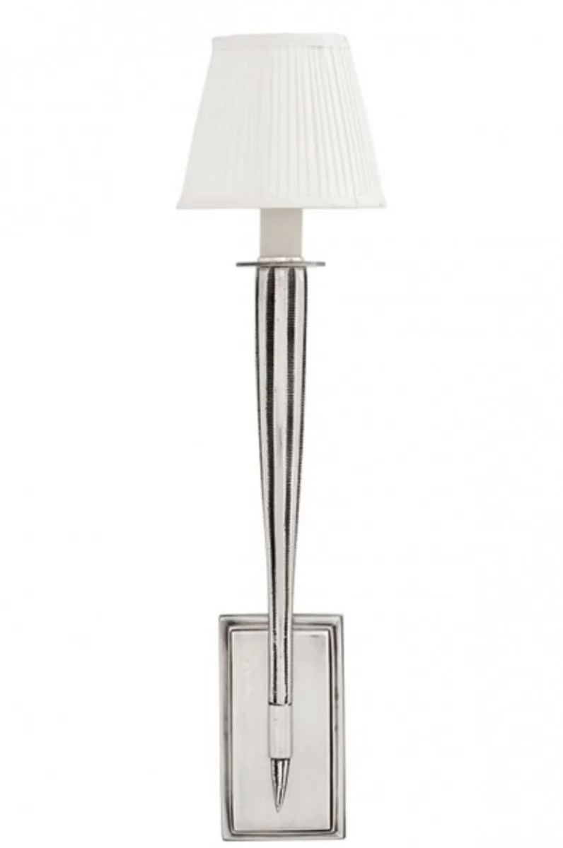 Casa Padrino Luxus Wandleuchte Antik Silber Durchmesser 14 x 17 x H 56,5 cm - Luxus Qualität