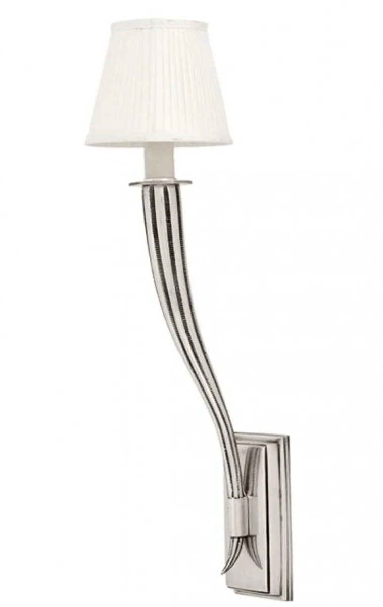 Casa Padrino Luxus Wandleuchte Antik Silber Durchmesser 14 x 17 x H 56,5 cm - Luxus Qualität