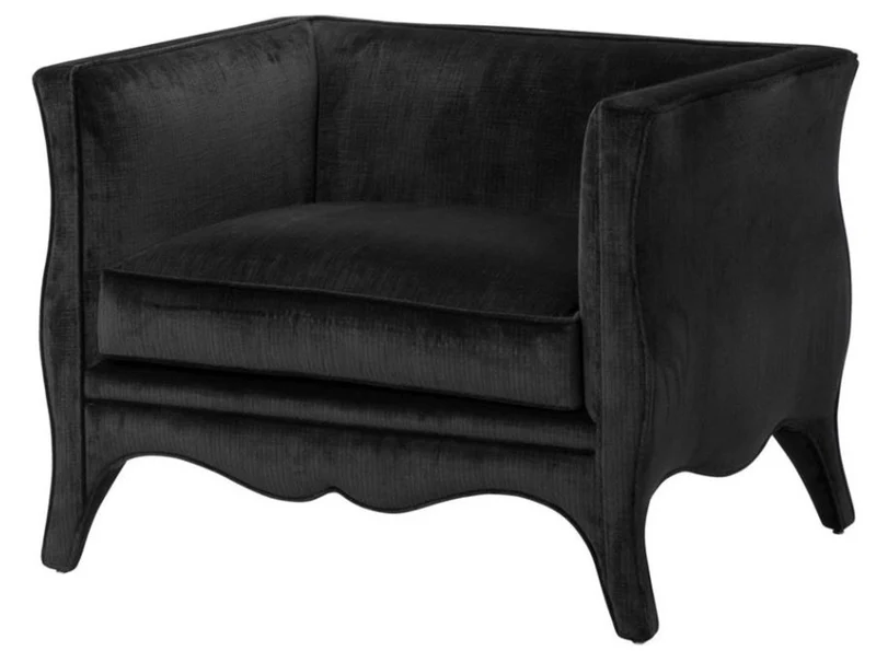 Casa Padrino Designer Sessel Schwarz - Luxus Möbel
