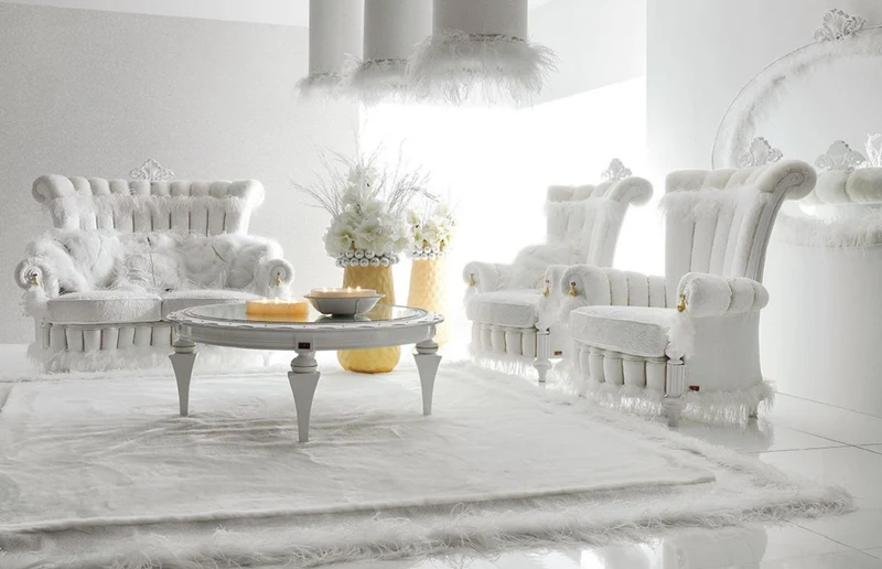 Casa Padrino Luxus Barock Sofa Weiß / Gold - Prunkvolles Wohnzimmer Sofa im Barockstil - Barock Wohnzimmer Möbel - Barock Schloß Möbel - Erstklassische Qualität - Made in Italy
