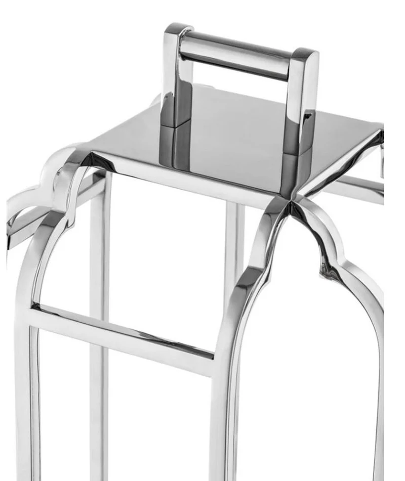 Casa Padrino Luxus Kerzenleuchter Silber 25 x 25 x H. 55 cm - Hotel Accessoires