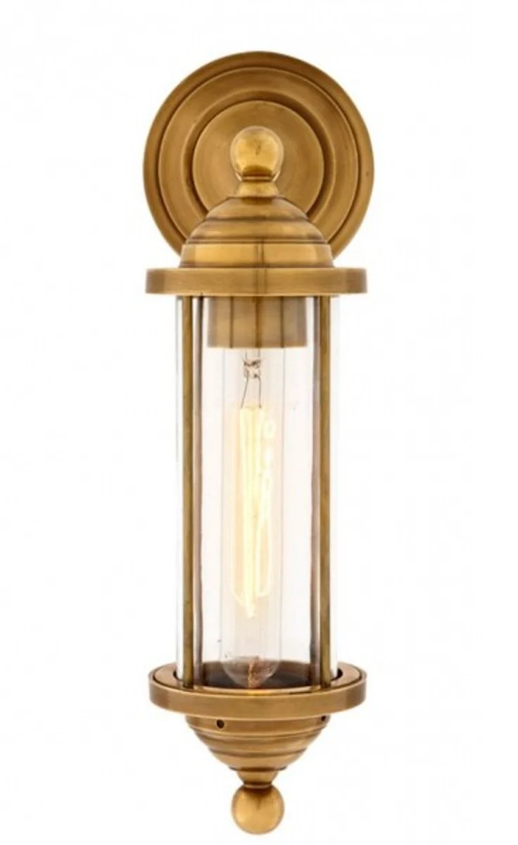 Casa Padrino Luxus Wandleuchte Messing - Wandlampe im edlen Design - 11,5 x 16 x 38 cm