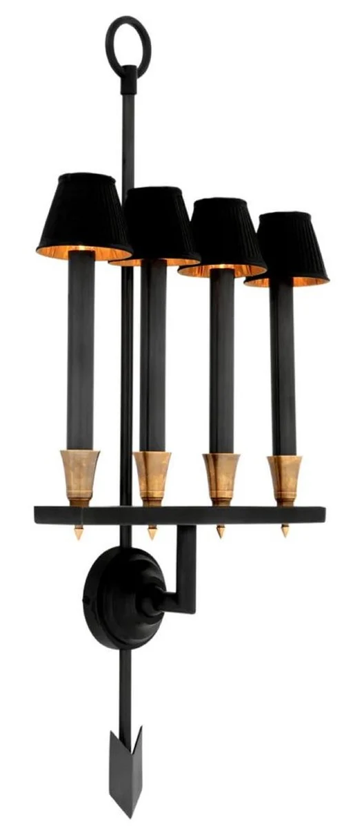Casa Padrino Luxus Wandleuchte Rotguss / Vintage Messing 44 x 14,5 x H. 100 cm - Luxus Leuchten - Luxus Interior - Luxus Qualität