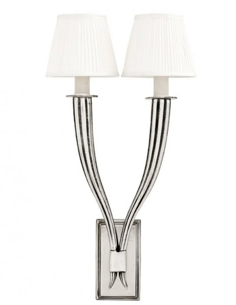 Casa Padrino Luxus Wandleuchte Antik Silber Durchmesser 30 x 16,5 x H 56,5 cm - Luxus Qualität