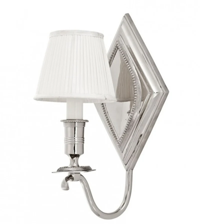 Casa Padrino Luxus Wandleuchte Nickel Durchmesser 19 x 19 x H 37 cm - Luxury Collection