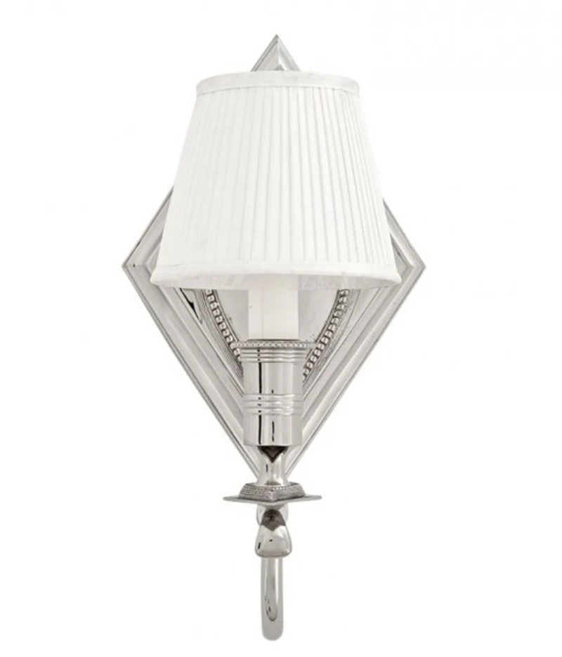 Casa Padrino Luxus Wandleuchte Nickel Durchmesser 19 x 19 x H 37 cm - Luxury Collection