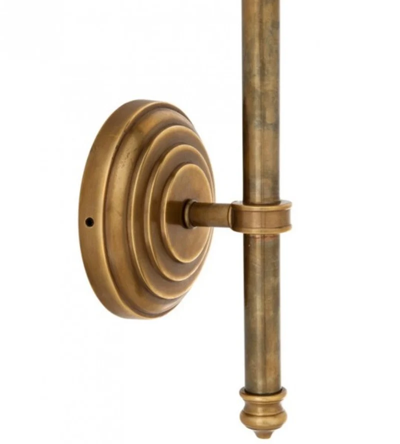 Casa Padrino Luxus Wandleuchte Messing mit Schwenkarm - 21,5 x 37-50 x 51 cm