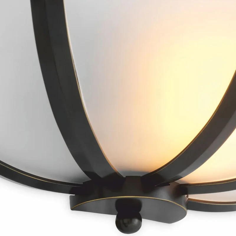 Casa Padrino Luxus Wandleuchte Bronze / Weiß 33 cm - Luxus Wandleuchten