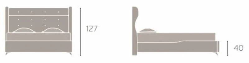 Casa Padrino Luxus Doppelbett Grau - Modernes Massivholz Bett - Moderne Schlafzimmer & Hotel Möbel - Luxus Kollektion
