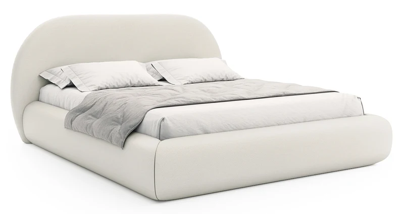 Polsterbett 180x200 cm Buvio creme Chenille