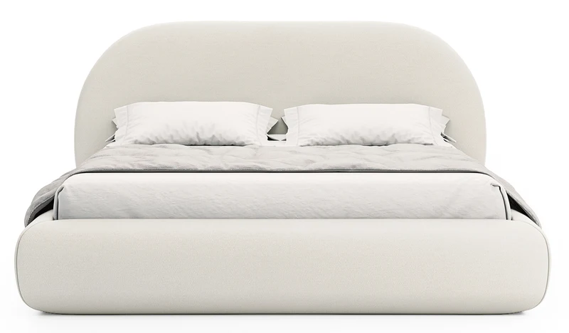 Polsterbett 180x200 cm Buvio creme Chenille
