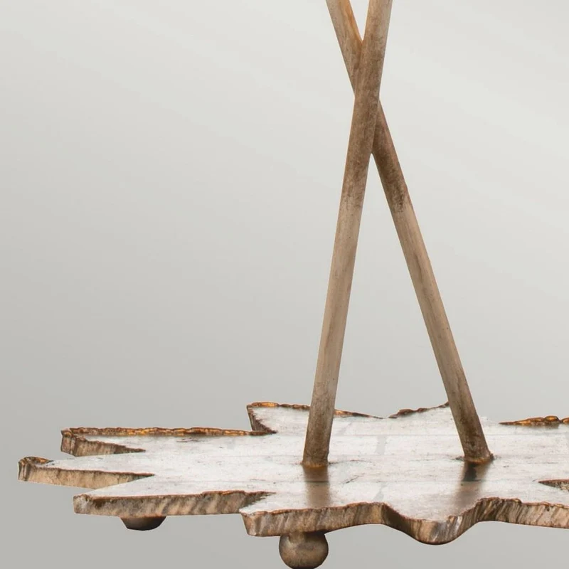 Casa Padrino Luxus Doppel Tischleuchte Gold / Taupe H. 102,7 cm - Luxus Leuchten