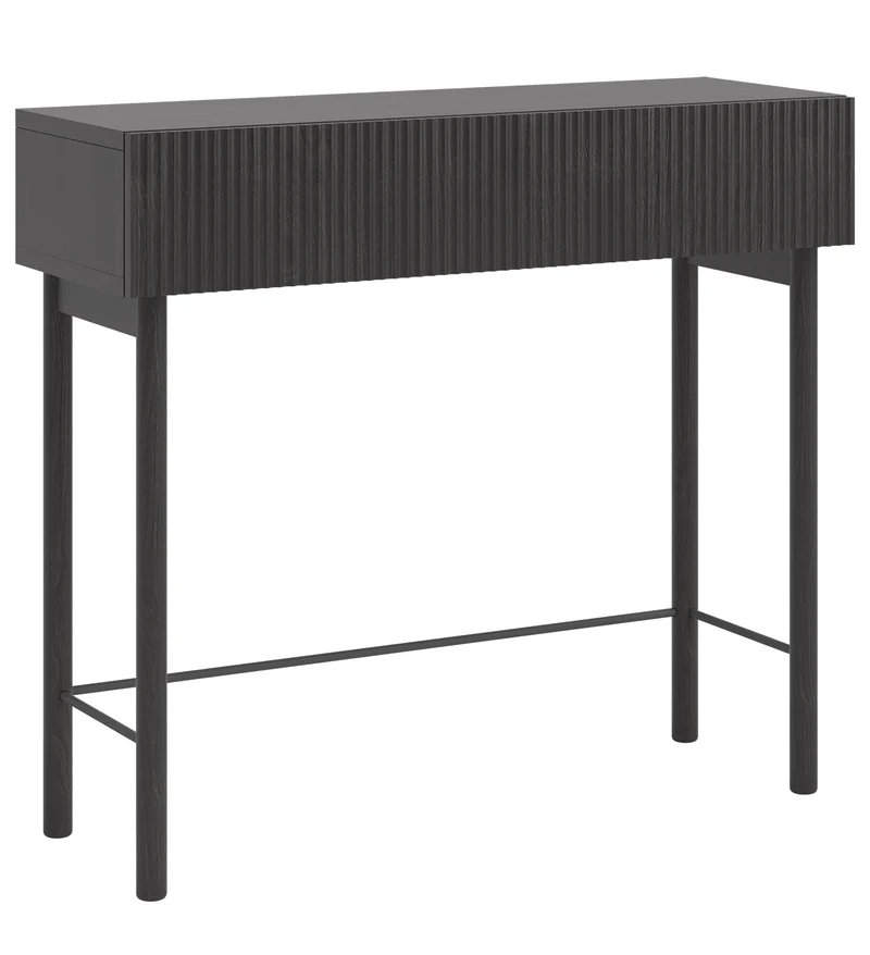 Nolie-Konsole mit Schublade und Füßen 90 cm Portland Esche Schwarz