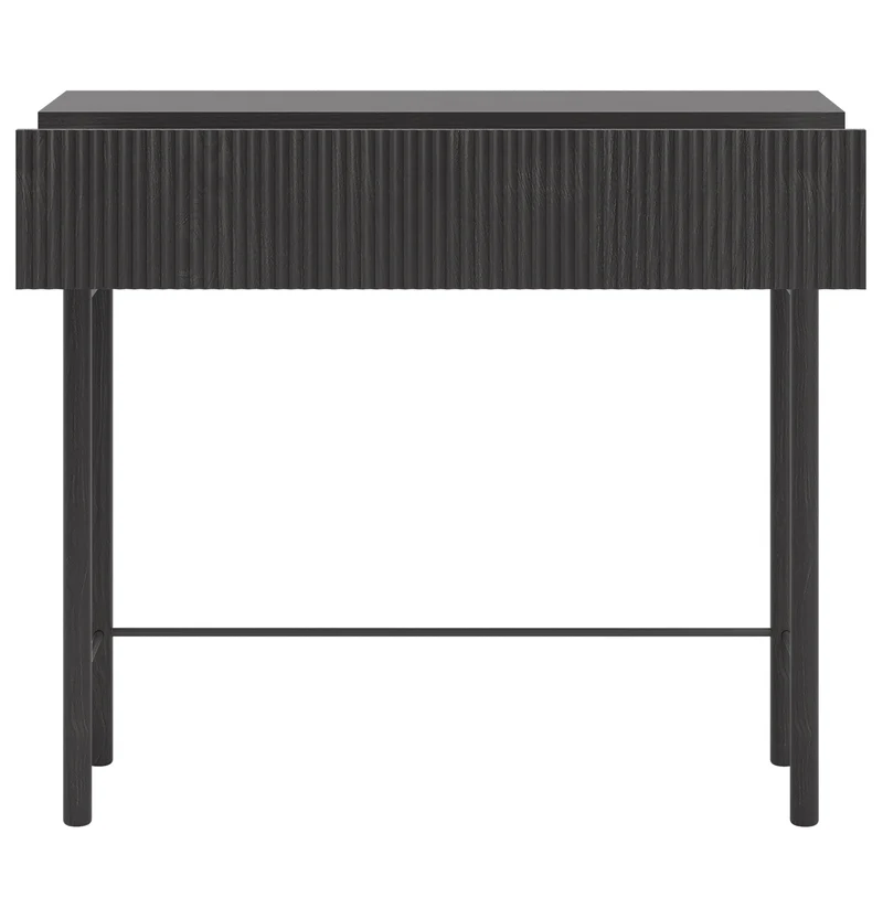 Nolie-Konsole mit Schublade und Füßen 90 cm Portland Esche Schwarz