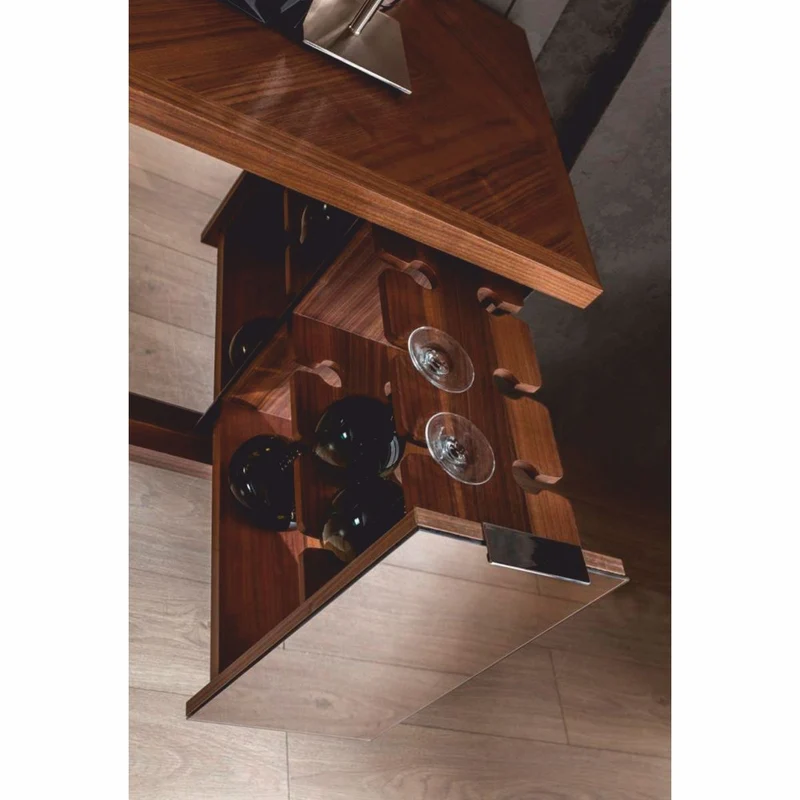 Casa Padrino Luxus Sideboard mit Spiegel Braun - Verspiegelter Massivholz Schrank mit Wandspiegel - Luxus Massivholz Möbel