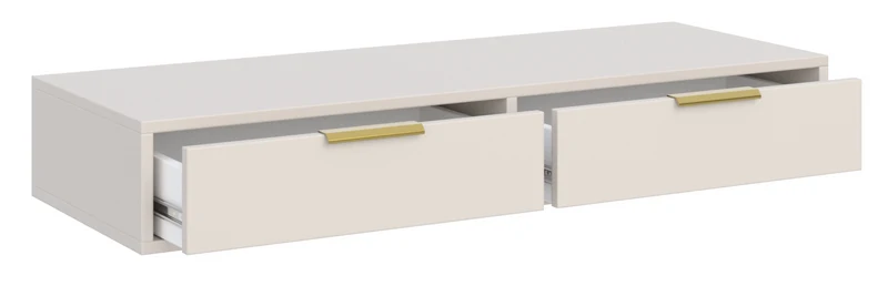 Toilettentisch Vena mit zwei Schubladen, 110 cm, Kaschmir
