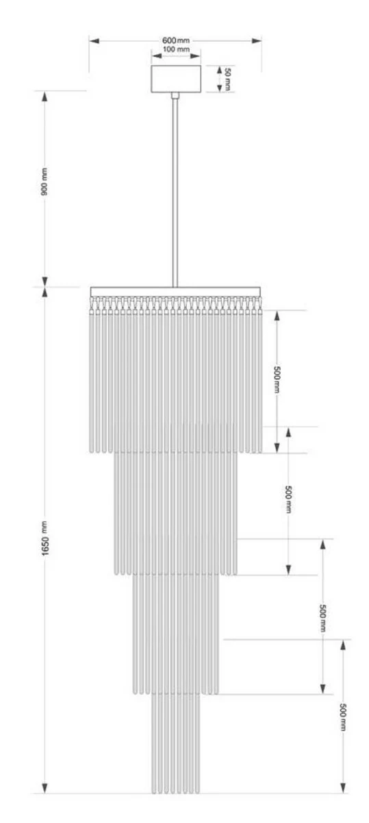 Casa Padrino Luxus Hotel Kronleuchter Matt Gold / Grau Ø 60 x H. 180 cm