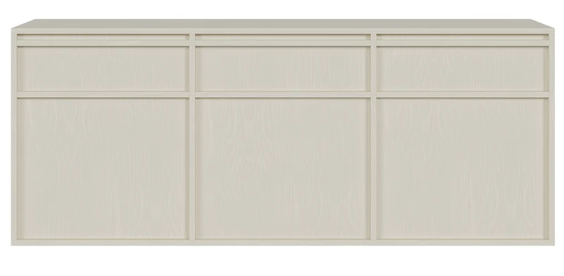 Hängende dreitürige Kommode Evo mit Schubladen, 154 cm, Sandbeige