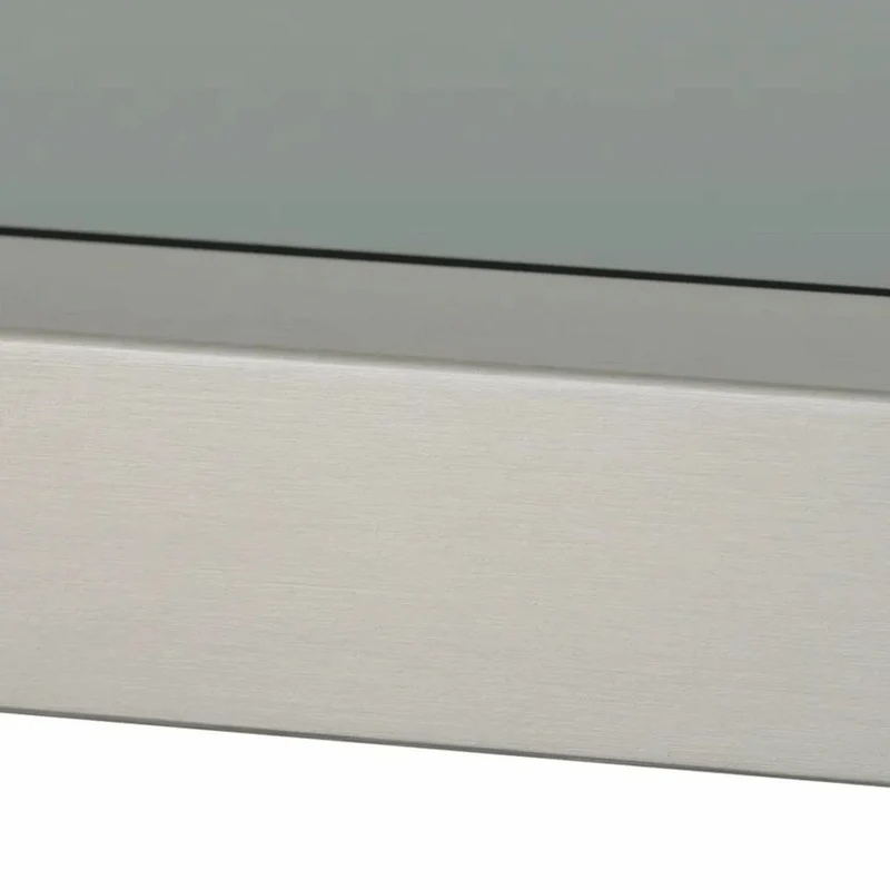 Casa Padrino Luxus Regalschrank mit Glasregalen Silber / Schwarz / Grau H. 240,5 cm - Luxus Möbel