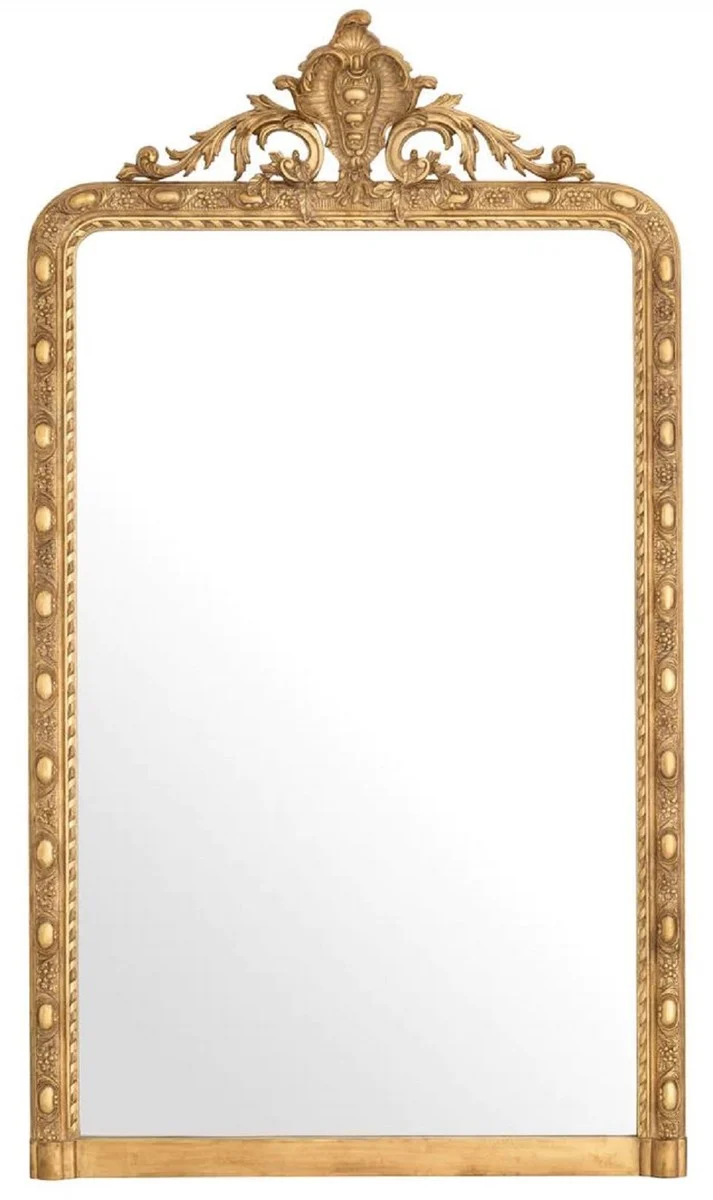 Casa Padrino Luxus Barock Mahagoni Spiegel Antik Gold H. 211 cm