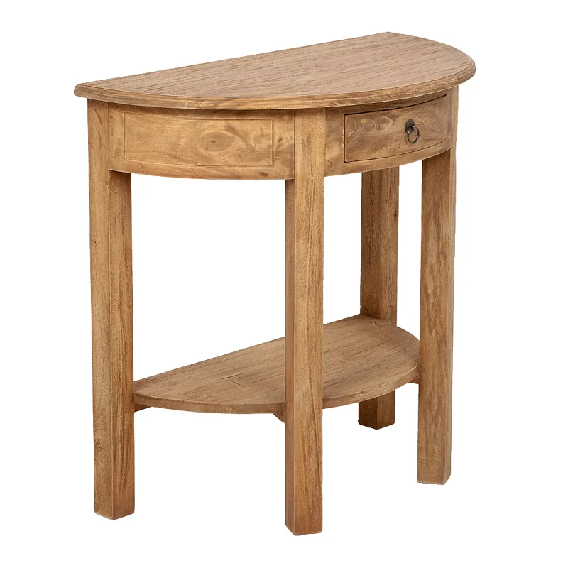 Halbrunde Konsole NIEKE Antik-Natural