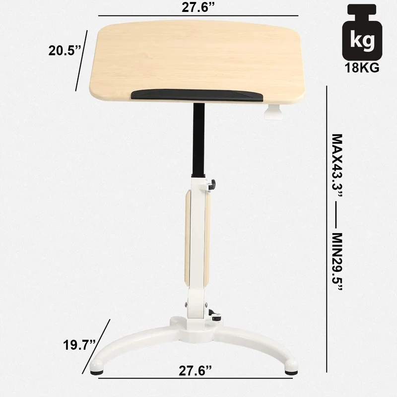 Faltbarer beweglicher Stehschreibtisch, Betttisch mit Bettkasten, Couch-Beistelltisch