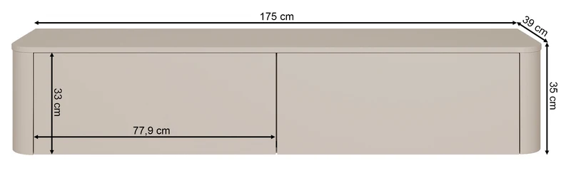 TV-Schrank Luvio hängend-stehend 175 cm Kaschmir